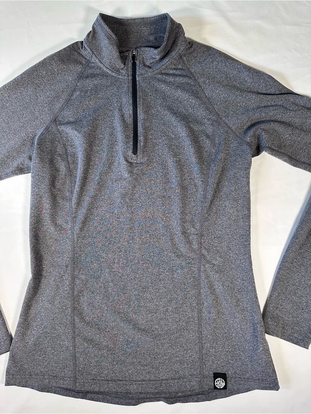 REI Women's Charcoal Heather Quarter-Zip Long Sleeve Top